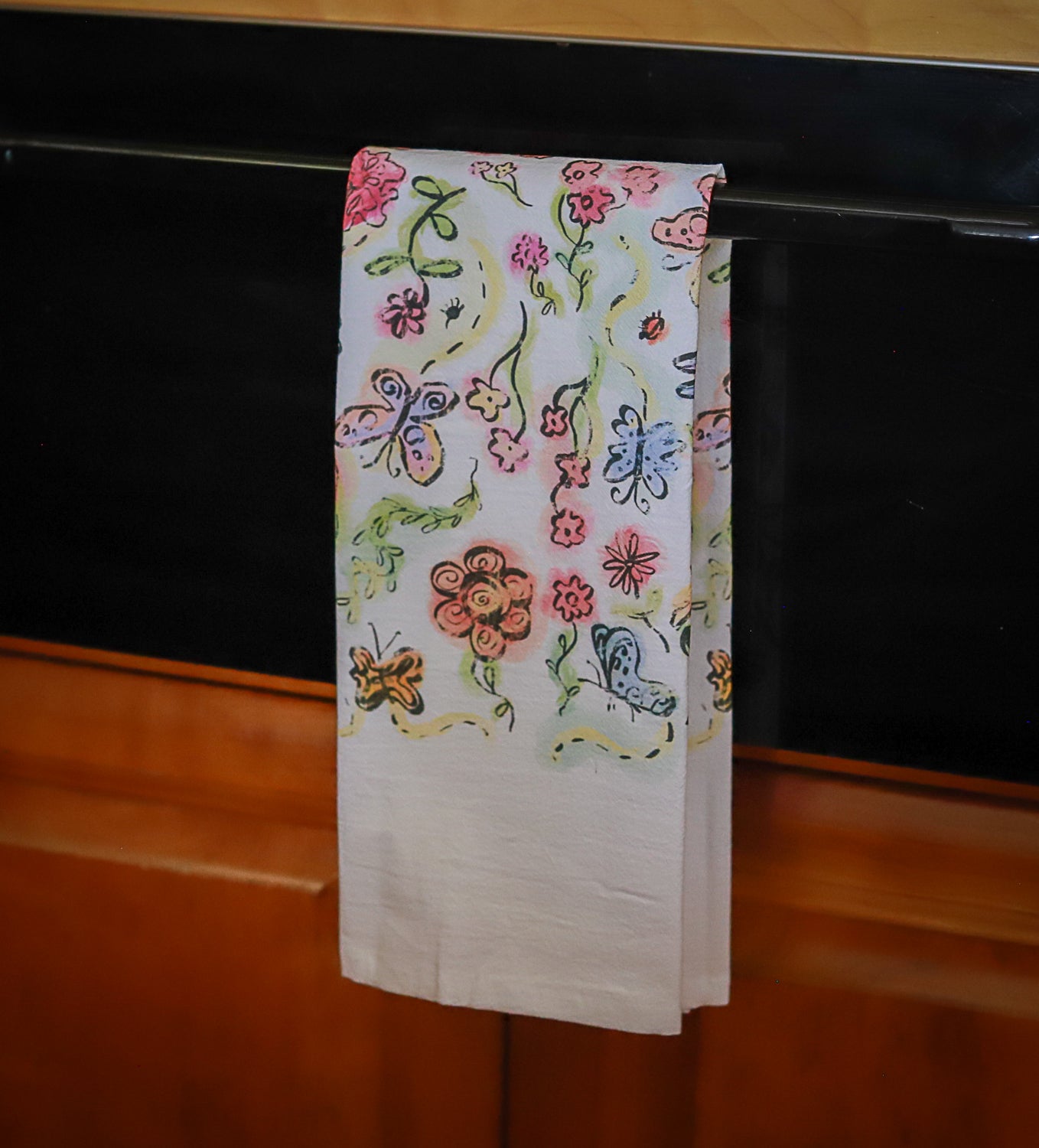 Little Butterfly Garden Dish Towel