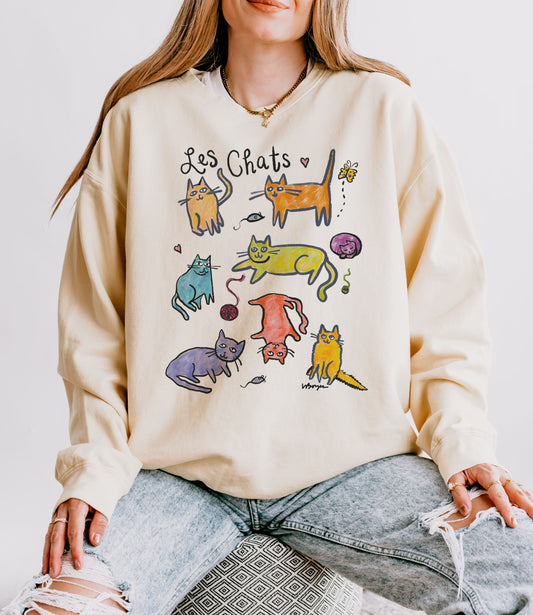 LES CHATS CREWNECK