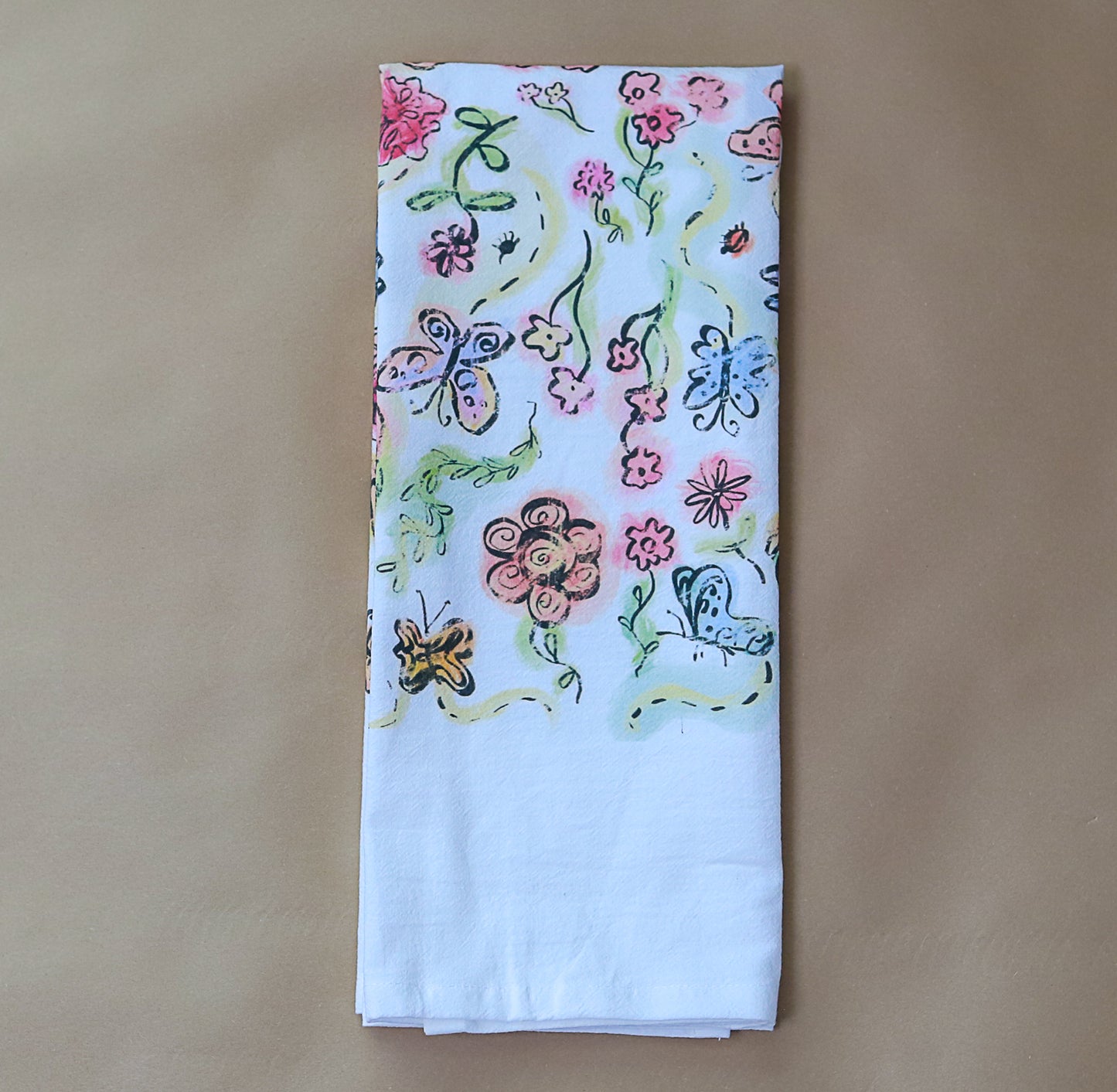 Little Butterfly Garden Dish Towel